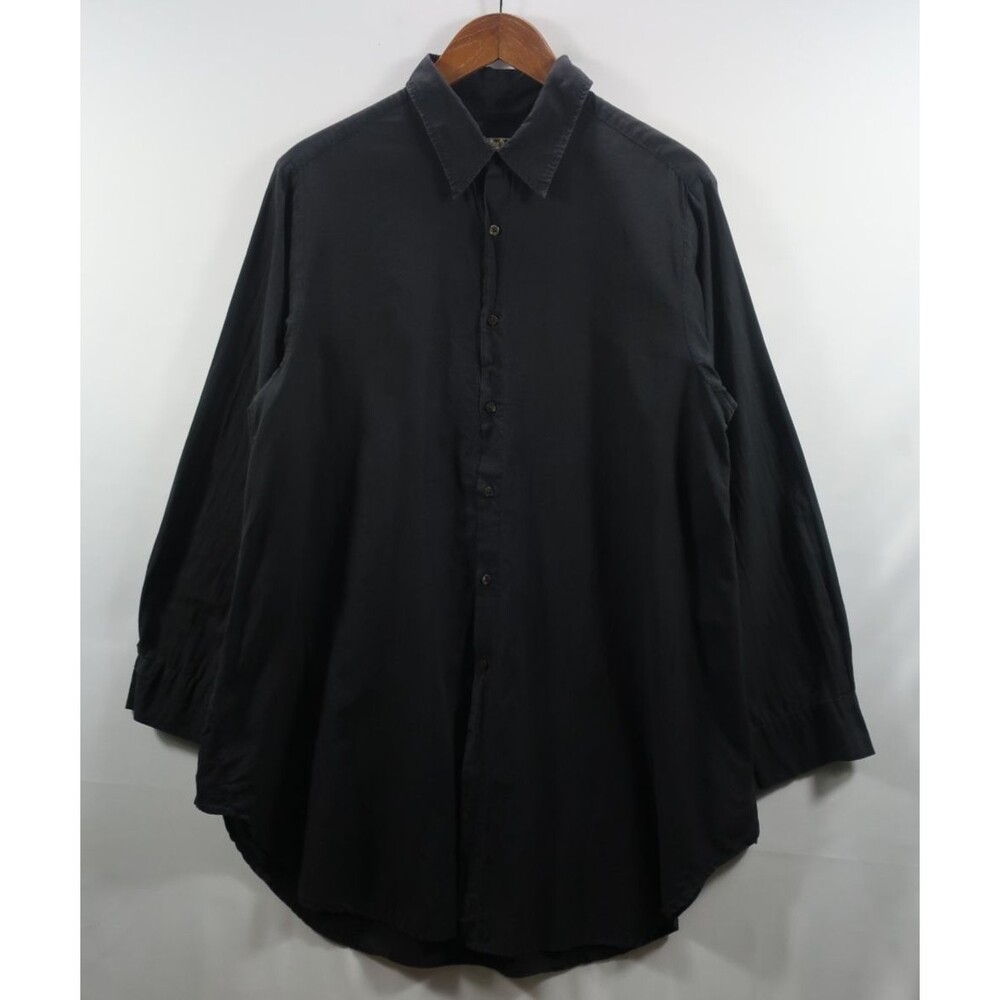 Pip Squeak Chapeau Black Button Down Size Large Lagenlook Oversized Capsule L